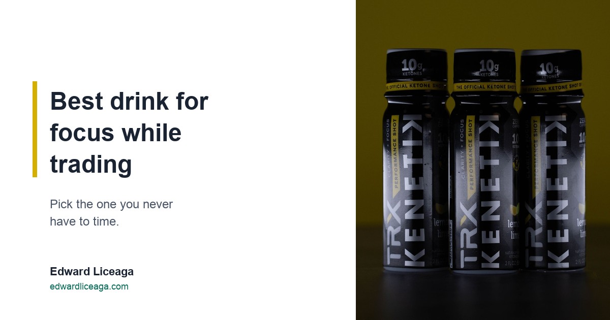 Three TRX x Kenetik ketone shots on a dark backdrop