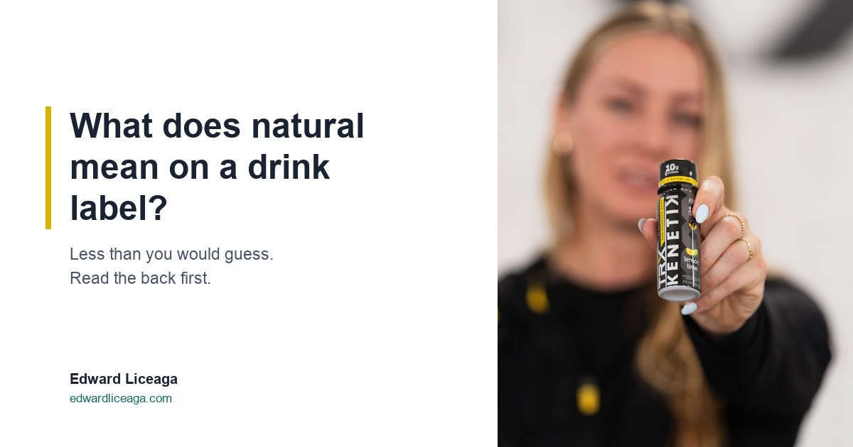 What does natural mean on a drink label