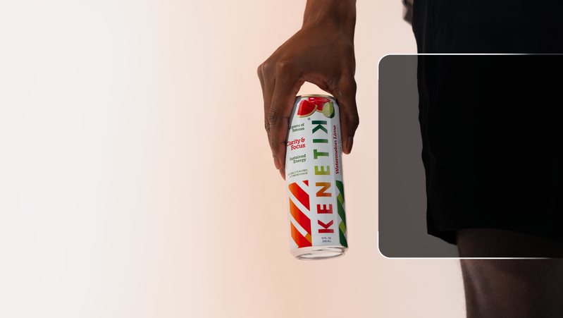 Kenetik ketone drink in hand